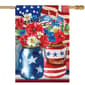 Northlight Seasonal 28in. Americana Floral Bouquet Garden Flag - image 1