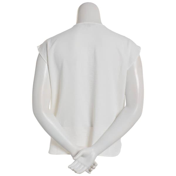 Womens Adrianna Papell Airflow Woven V-Neck Blouse