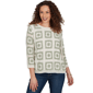 Petite Alfred Dunner Indigo Girls Crochet Square Sweater - image 1