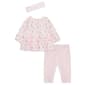 Baby Girl &#40;3-12M&#41; Little Me&#174; Foil Bow Tunic Set with Headband - image 2