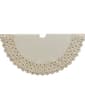 Kurt S. Adler 60in. Scalloped Ivory Embroidered Tree Skirt - image 1