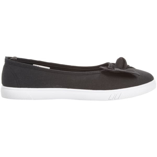 Womens Ashley Blue Canvas with Bow Slip On Flats