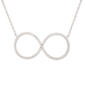 Silver Plated Cubic Zirconia Infinity Pendant Necklace - image 1