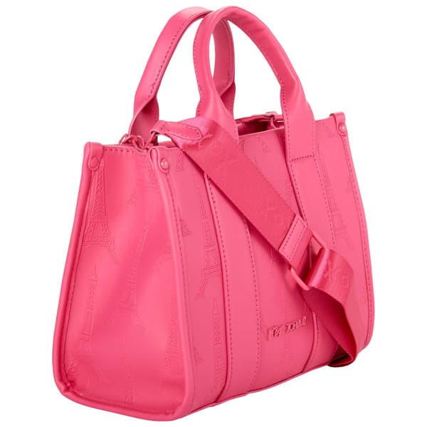 Betsey Johnson Embossed Eiffel Box Satchel