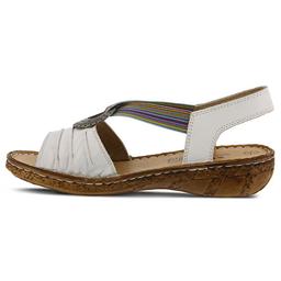 Womens Spring Step Karmel Slingback Sandals - White