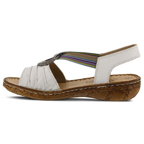 Womens Spring Step Karmel Slingback Sandals - White