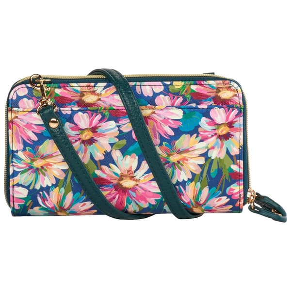 Womens Julia Buxton Ultimate Crossbody Wallet - Autumn Garland