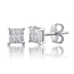 Diamond Classics(tm) Sterling Silver 1/10ctw. Stud Earrings