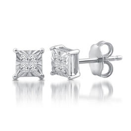 Diamond Classics&#40;tm&#41; Sterling Silver 1/10ctw. Stud Earrings