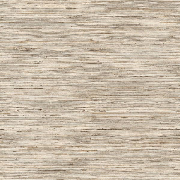 RoomMates&#174; Taupe & Gold Faux Grasscloth Peel & Stick Wallpaper