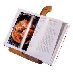 Kalmar Home Acacia Wood Cookbook/Tablet Holder