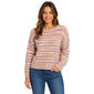 Juniors No Comment Space Yarn Dye Ballet Neck Sweater - image 2