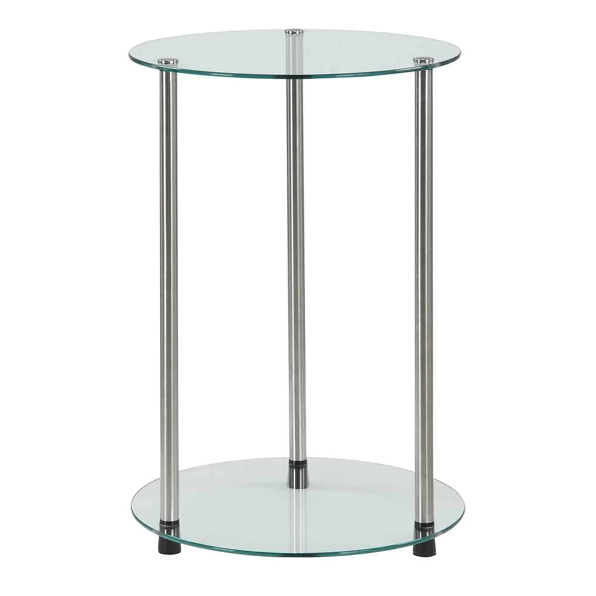 Convenience Concepts Designs2Go Glass 2 Tier Round End Table