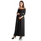 Womens 24/7 Comfort Apparel Off-Shoulder Maternity Maxi Dress - image 3