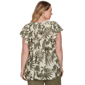Plus Size Ruby Rd. Sedona Escape Flutter Sleeve Tropical Blouse - image 2