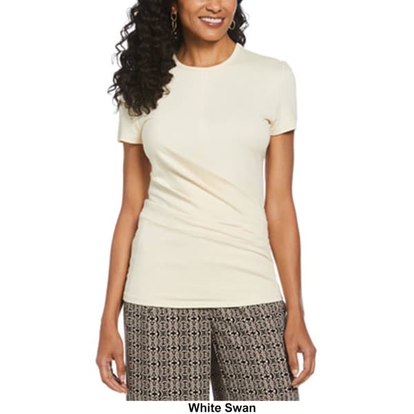 Womens ELLA Rafaella® Asymmetrical Wrap Short Sleeve Tee
