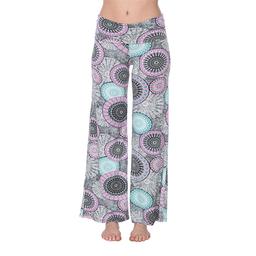 Womens White Mark Circle Print Palazzo Pants