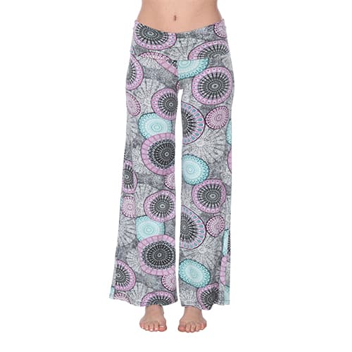 Womens White Mark Circle Print Palazzo Pants