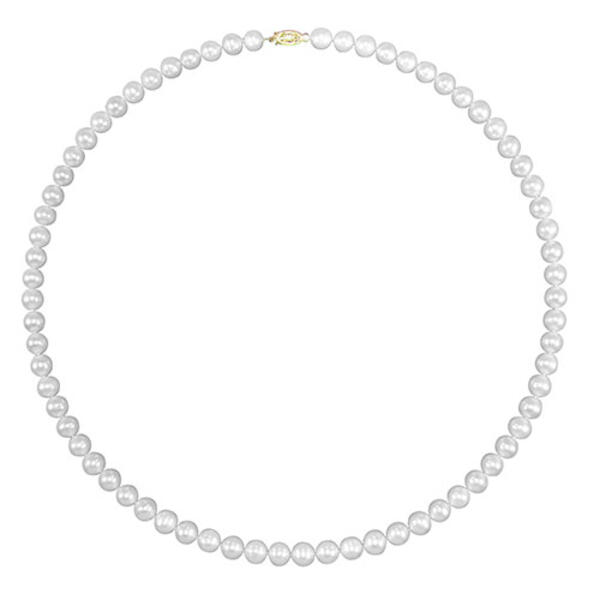 Gemstone Classics&#40;tm&#41; Freshwater Pearl 6mm 10kt. Gold Necklace - image 
