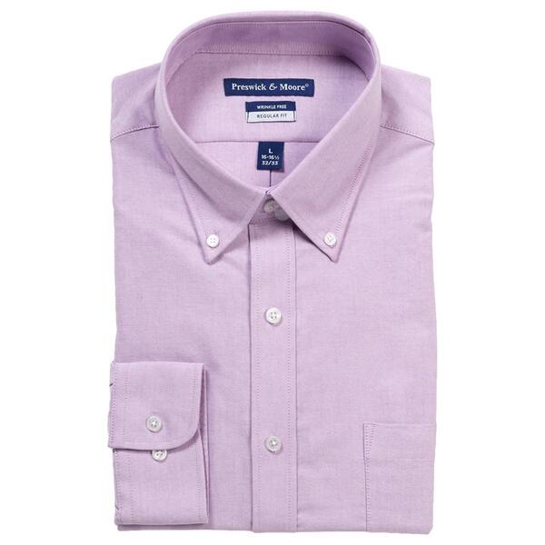 Mens Preswick & Moore Regular Fit Oxford Dress Shirt - Purple - image 