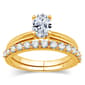Nova Star(R) Yellow Gold 1ctw. Lab Grown Diamond Oval Bridal Set - image 1