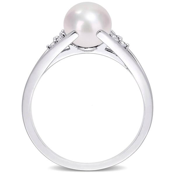 Gemstone Classics&#8482; Pearl & Diamond Split-Shank Ring