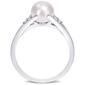 Gemstone Classics&#8482; Pearl & Diamond Split-Shank Ring - image 3