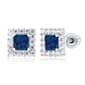 Gemstone Classics&#40;tm&#41; White Gold 3mm Blue Sapphire Earrings - image 1