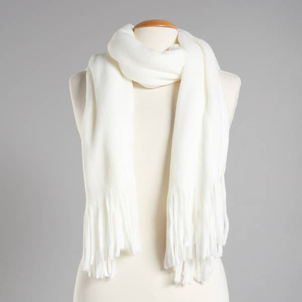 Womens Steve Madden Soft Woven Scarf - Ivory - image 