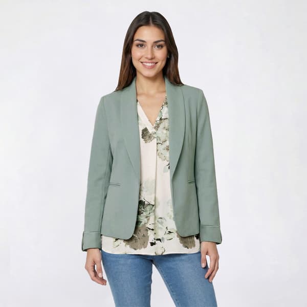 Petite Anne Klein Kissing Front Shawl Collar Jacket - image 