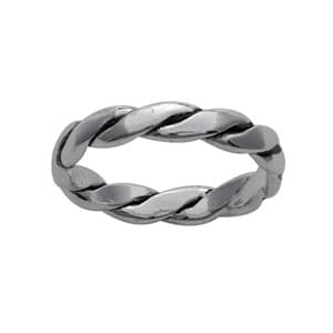 Marsala Fine Silver-Plated Twist Band Ring - image 