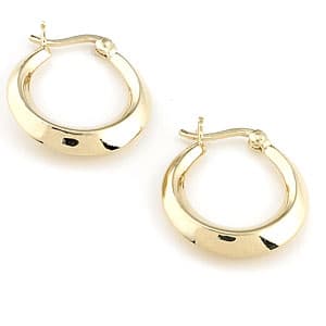 Danecraft 24kt. Gold over Sterling Knife Edge Earrings - image 