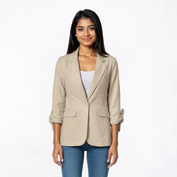Juniors Zoe + Phoebe 3/4 Sleeve Blazer
