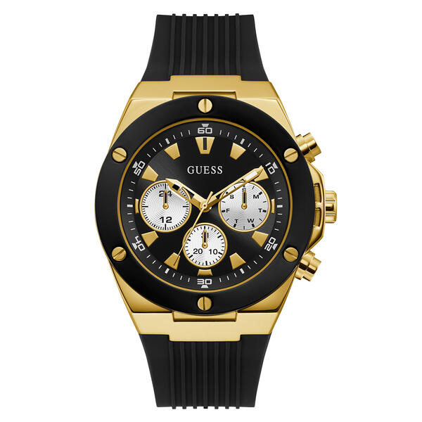 Mens Guess Black & Gold Sub Dial Watch - GW0057G1 - image 