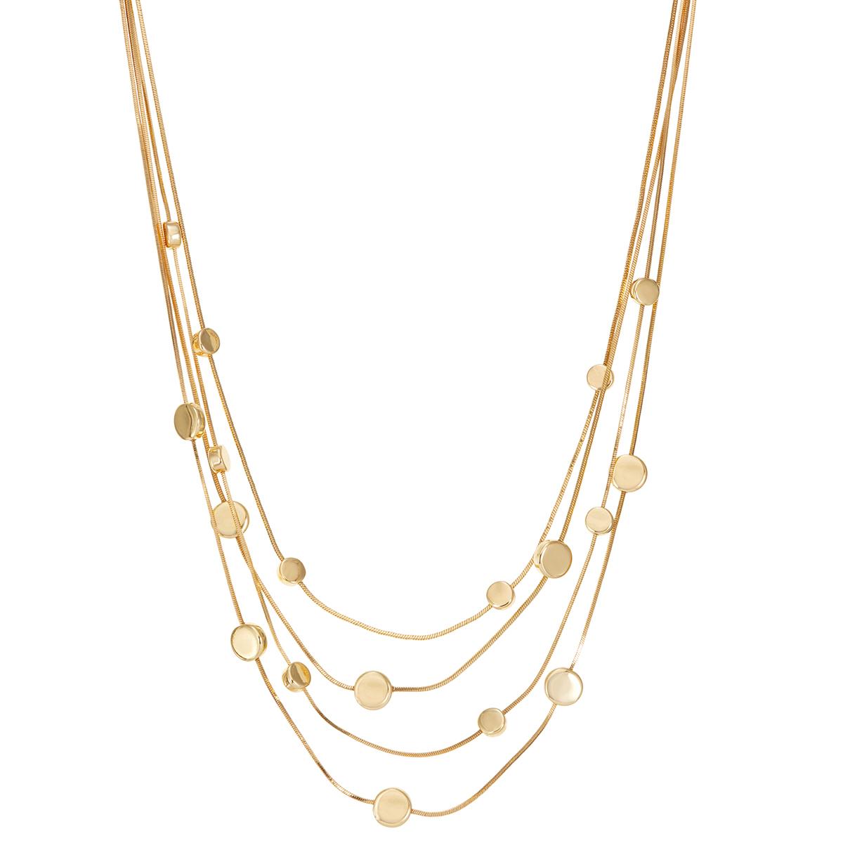 Napier Gold-Tone 16in. Multi-Row Necklace