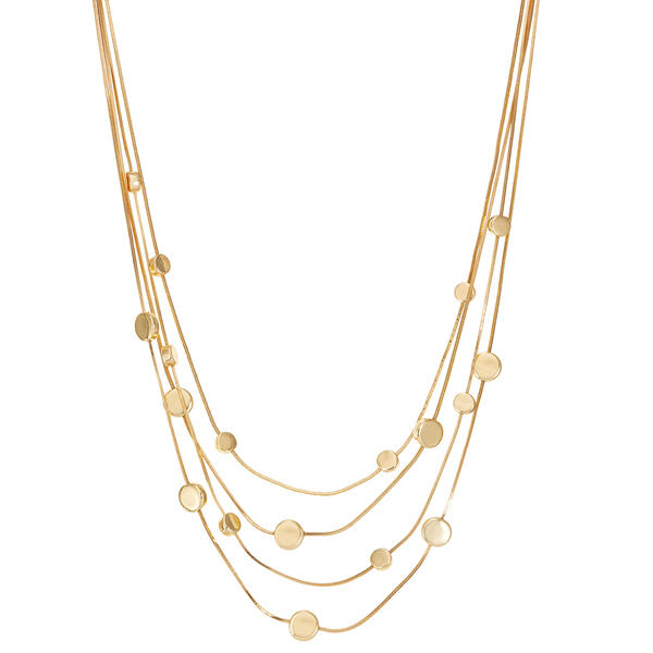 Napier Gold-Tone 16in. Multi-Row Necklace - image 