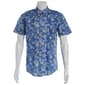 Mens IZOD(R) Chambray Button Down Short Sleeve Shirt - Moonlight - image 1