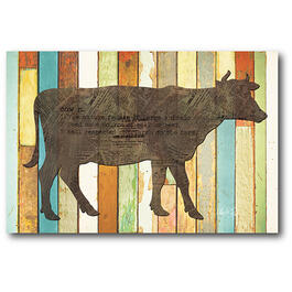 Courtside Market Cow Sign Wall Art