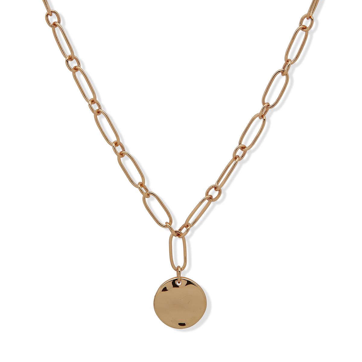 Nine West Gold-Tone Wavy Pendant Necklace