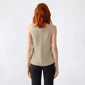 Juniors Love Tree Satin Drape Neck Jewel Strap Tank Top - image 3
