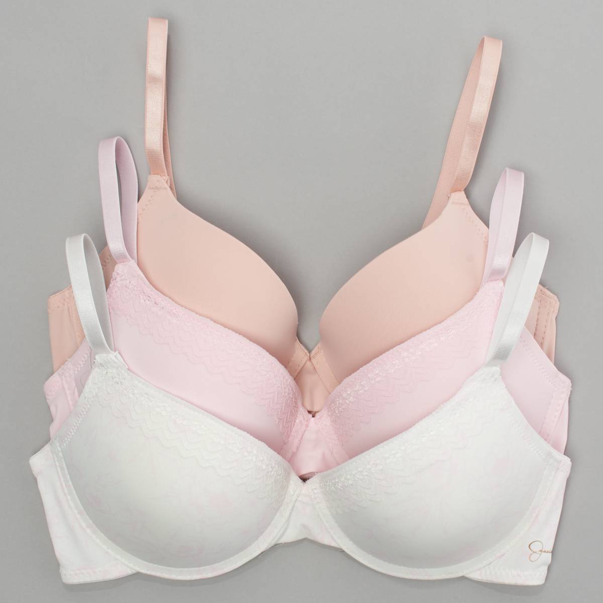 Open Video Modal for Womens Jessica Simpson 3pk. Micro Push Up Bras JS51216EE