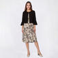 Womens Perceptions 3/4 Sleeve Texture Floral Shift Jacket Dress - image 1