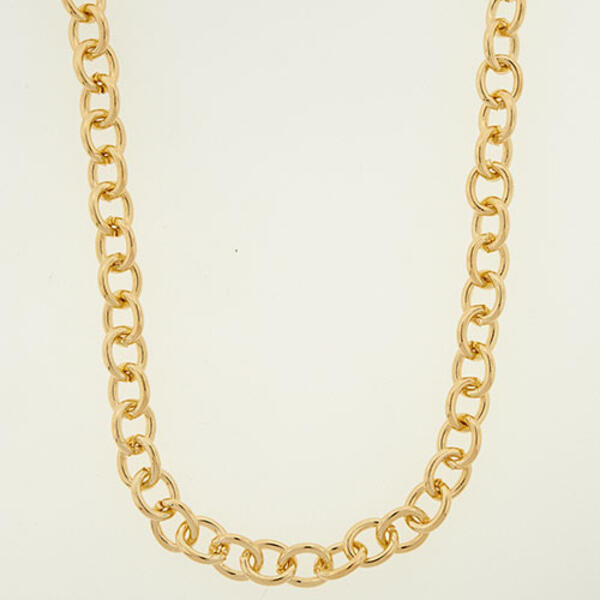 Wearable Art Gold Oval Link Necklace - image 