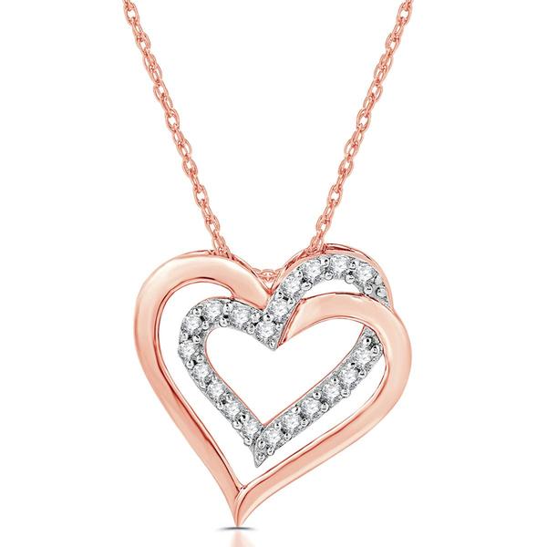 Nova Star(R) Lab Grown Diamond Two-Tone Intertwined Heart Pendant - image 