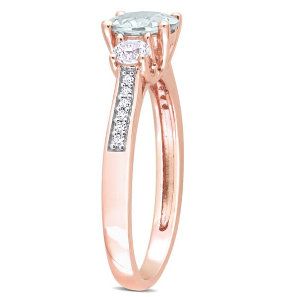 Gemstone Classics™ Aquamarine & Lab Created White Sapphire Ring