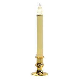 12in. Dixie LED Brass Window Candle