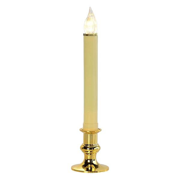 12in. Dixie LED Brass Window Candle - image 