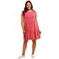 Petite Architect&#40;R&#41; Short Sleeve Solid Tiered Shift Dress - image 1