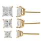 Forever New 3pr. Square White Cubic Zirconia Stud Earrings Set - image 1