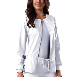 Womens Cherokee Core Stretch Zip Jacket - White